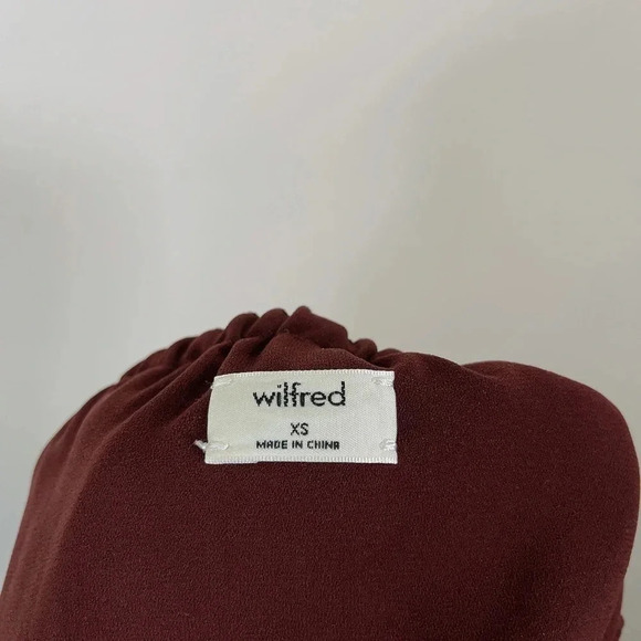 Aritzia  Wilfred Off Shoulder Long Sleeve Morel Blouse - Picture 6 of 12